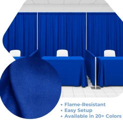 Expo Blue - Banjo Cloth Drape Panel by Eastern Mills w/ Sewn Rod Pocket