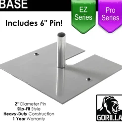 EZ and Pro Series - 16in x 14in Standard Duty 6" x 2" Base (Up to 8ft)