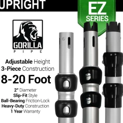 EZ Series - Adjustable Upright w/Slip-Lock (8ft-20ft)