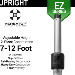 EZ Series - 2-Piece Adjustable Upright w/Slip-Lock (7ft-12ft) w/ Versatop™