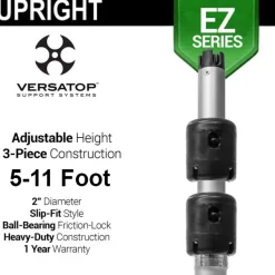 EZ Series - 3-Piece Adjustable Upright w/Slip-Lock (5ft-11ft) w/ Versatop™