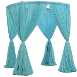EZ Series Round 4-Post Canopy (Chuppah / Modern Mandap) - 7-12ft Height