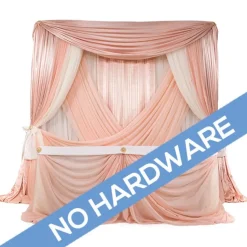 FABRIC ONLY! Romantic Theme Pro-Designed Backdrop or 4 Post Canopy Kit - 6ft-14ft Tall