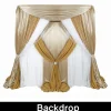 FABRIC ONLY! Traditional Theme Pro-Designed Backdrop or 4 Post Canopy Kit - 6ft-14ft Tall