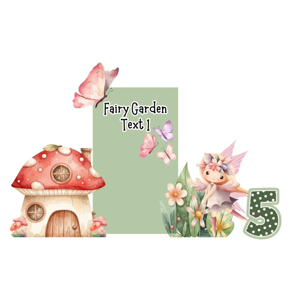 Fairy Garden Foam Core Birthday Backdrop Kit by PopScene™