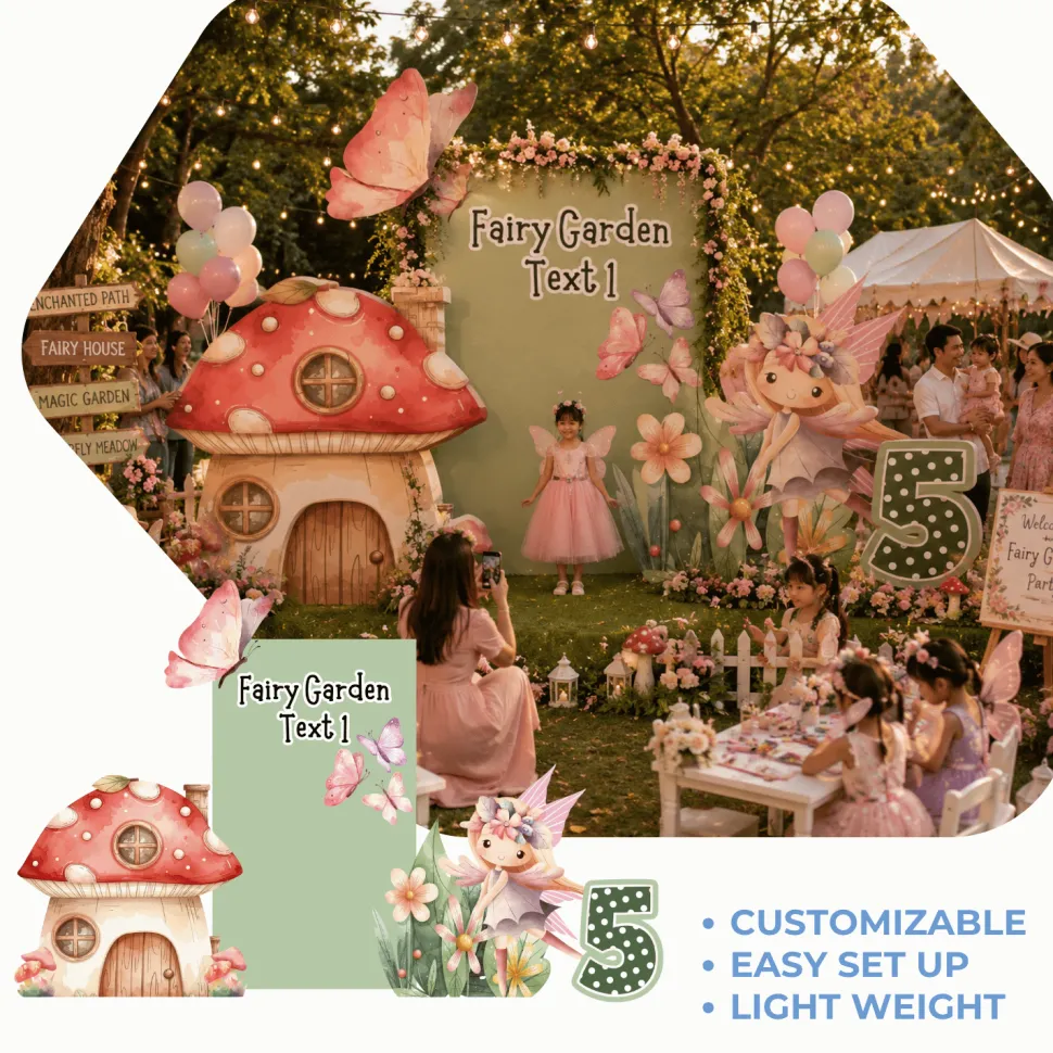 Fairy Garden Foam Core Birthday Backdrop Kit by PopScene™