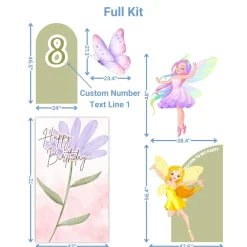 Fairy Princess Foam Core Birthday Backdrop Kit by PopScene™
