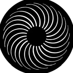 Fan 2 - Stock Gobo for Gobo Light Projectors - Choose your size!