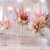 Faux Pampas Grass - 6 Stems - 38" Long - Soft Pink/Blush