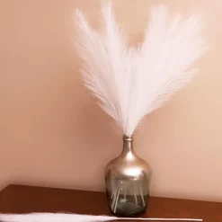 Faux Pampas Grass - 6 Stems - 38" Long - White