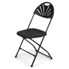 Feather XT™ Heavy Duty Plastic Folding Chair with Fan Back – Black 440 lb Capacity