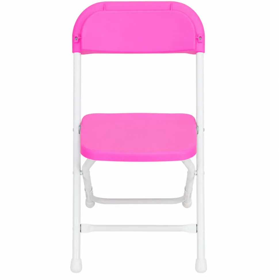 Feather XT™ Kid's Plastic Folding Chair - 220 lb Capacity - Pink