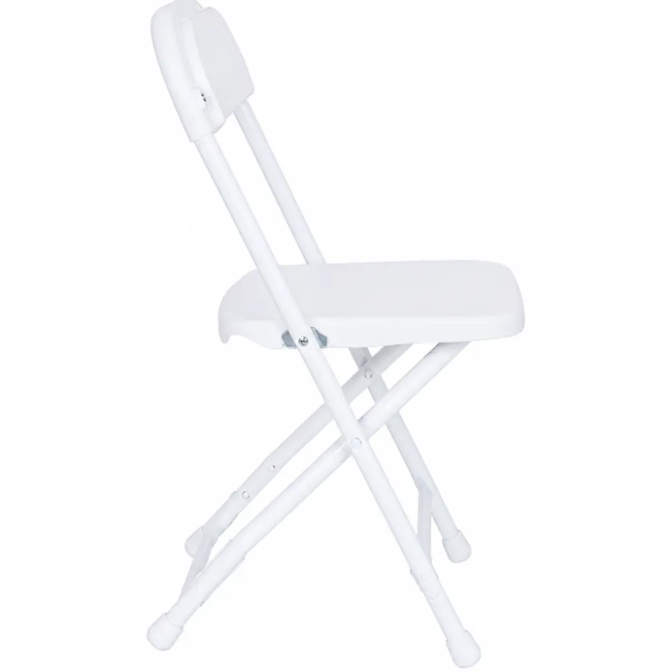 Feather XT™ Kid's Plastic Folding Chair - 220 lb Capacity - White