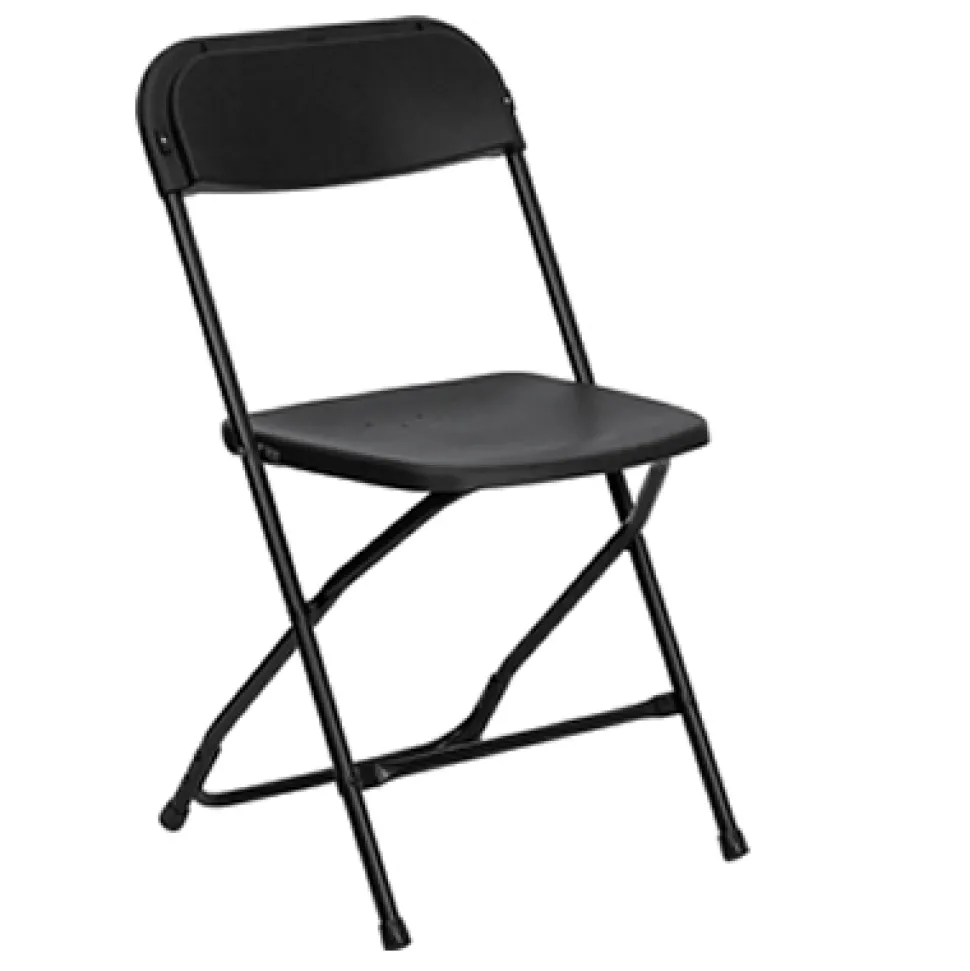 Feather XT™ Plastic Folding Chair - 630 lb Capacity - Black