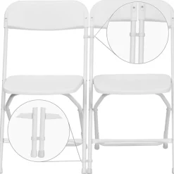 Feather XT™ Plastic Folding Chair - 630 lb Capacity - Black