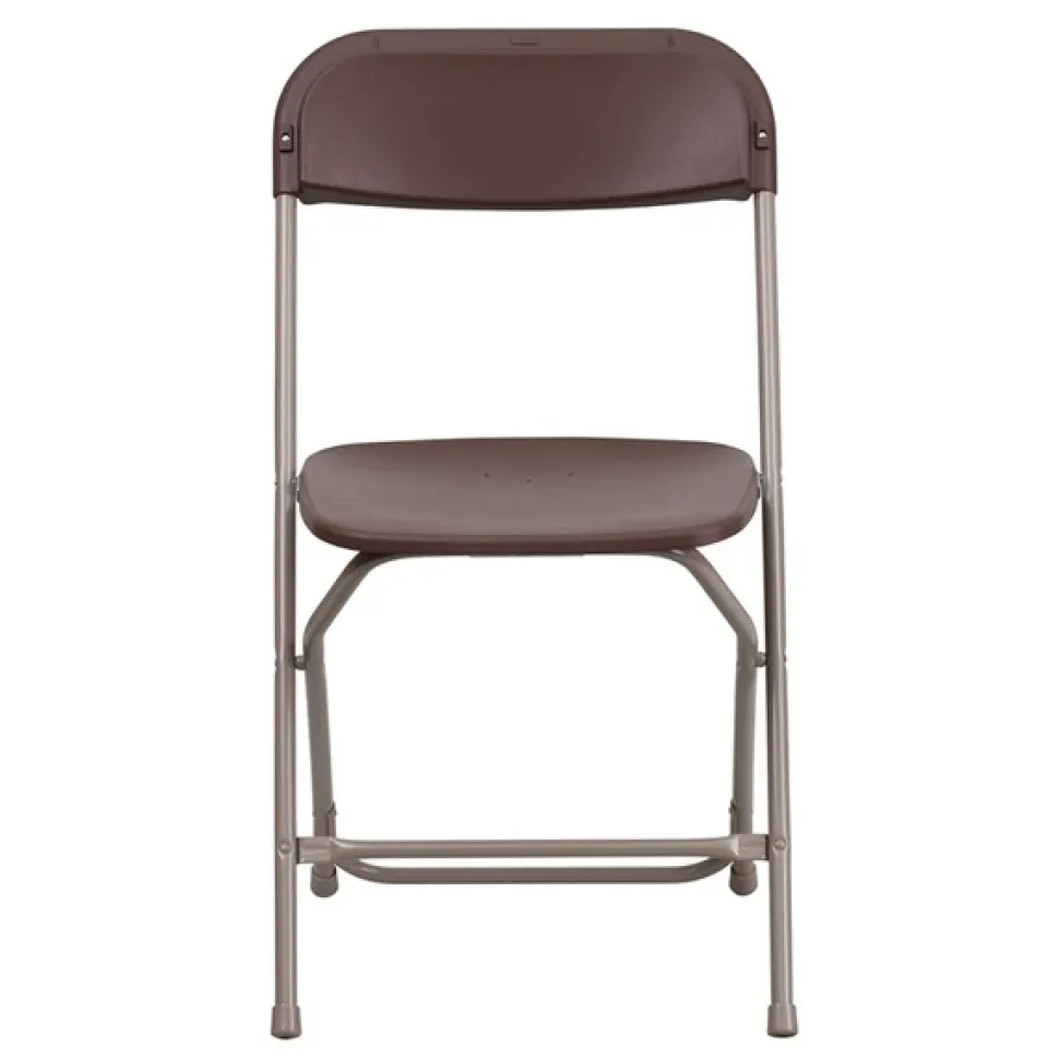 Feather XT™ Plastic Folding Chair - 630 lb Capacity - Brown