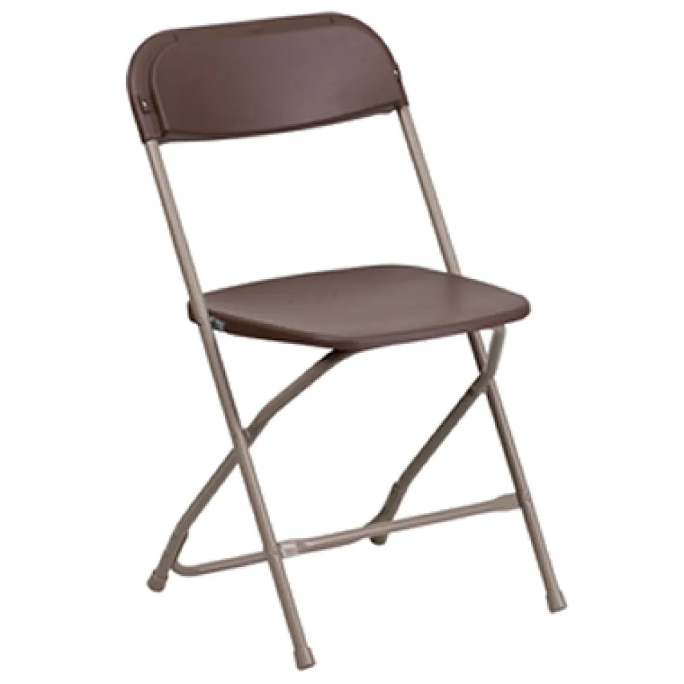 Feather XT™ Plastic Folding Chair - 630 lb Capacity - Brown