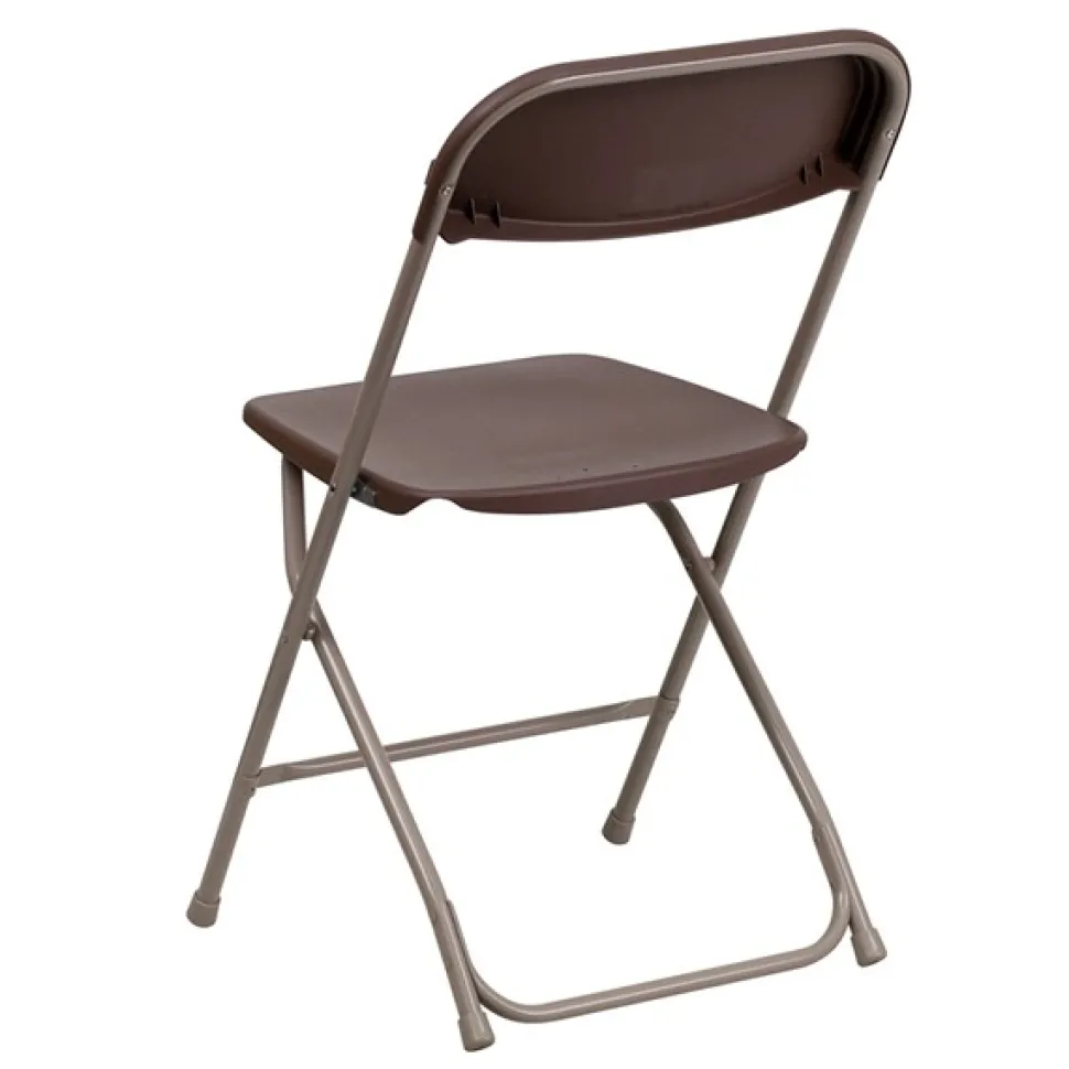 Feather XT™ Plastic Folding Chair - 630 lb Capacity - Brown