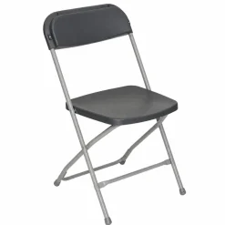 Feather XT™ Plastic Folding Chair - 630 lb Capacity - Dark Grey