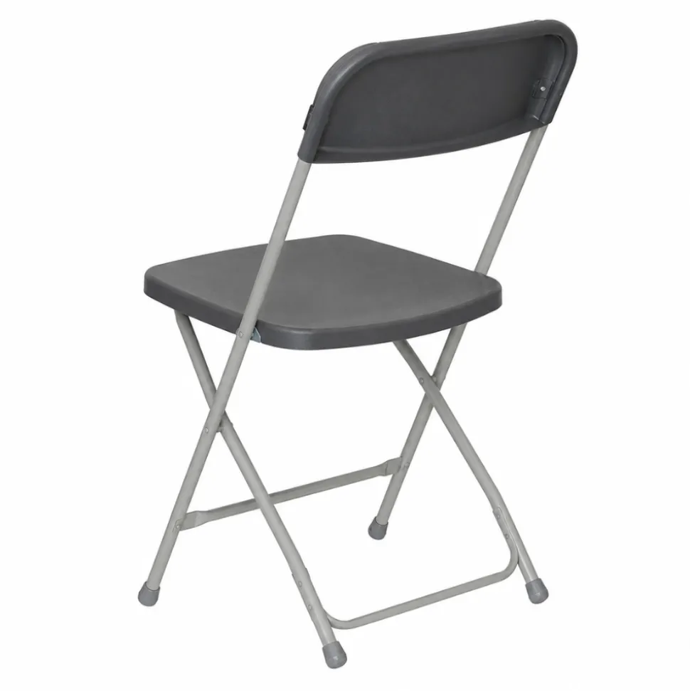Feather XT™ Plastic Folding Chair - 630 lb Capacity - Dark Grey