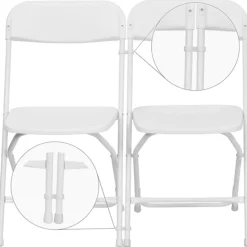 Feather XT™ Plastic Folding Chair - 630 lb Capacity - Dark Grey