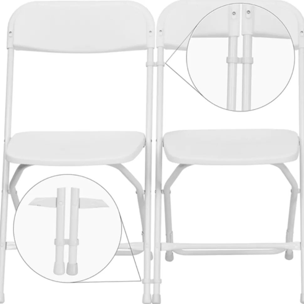 Feather XT™ Plastic Folding Chair - 630 lb Capacity - Dark Grey