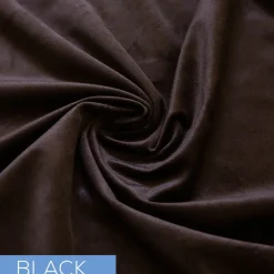 Fire Velvet (IFR) Drape w/ Sewn Rod Pocket - Black