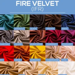 Fire Velvet (IFR) Drape w/ Sewn Rod Pocket - Brown