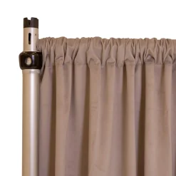 Fire Velvet (IFR) Drape w/ Sewn Rod Pocket - Silver