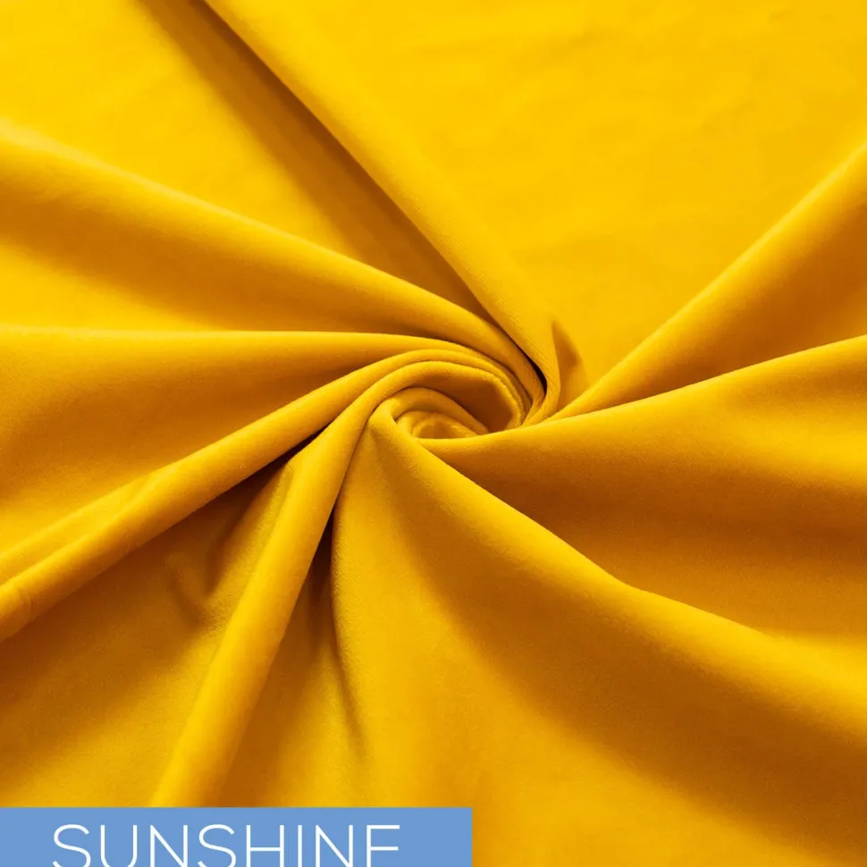 Fire Velvet (IFR) Drape w/ Sewn Rod Pocket - Sunshine