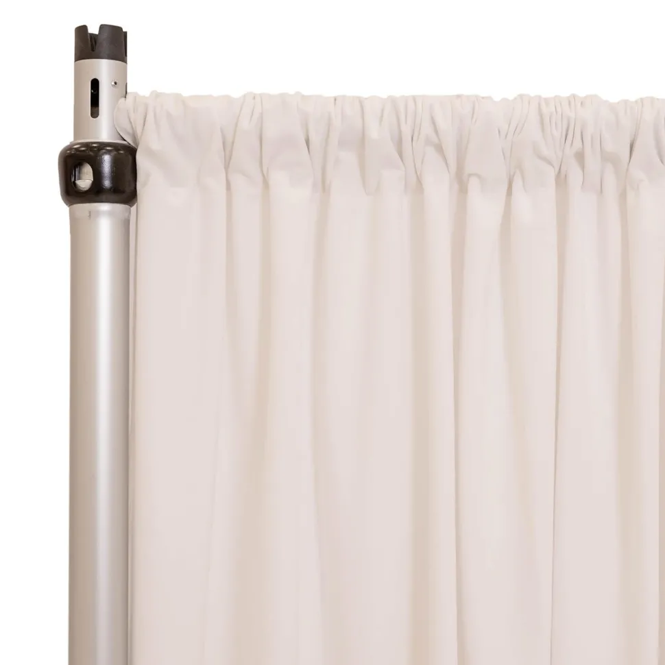 Fire Velvet (IFR) Drape w/ Sewn Rod Pocket - White