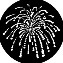 Fireworks 1 - Stock Gobo for Gobo Light Projectors - Choose your size!