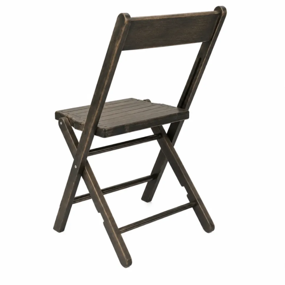 FirmFold™ European Beech Wood Folding Chair - Walnut