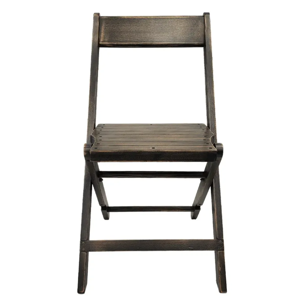 FirmFold™ European Beech Wood Folding Chair - Walnut