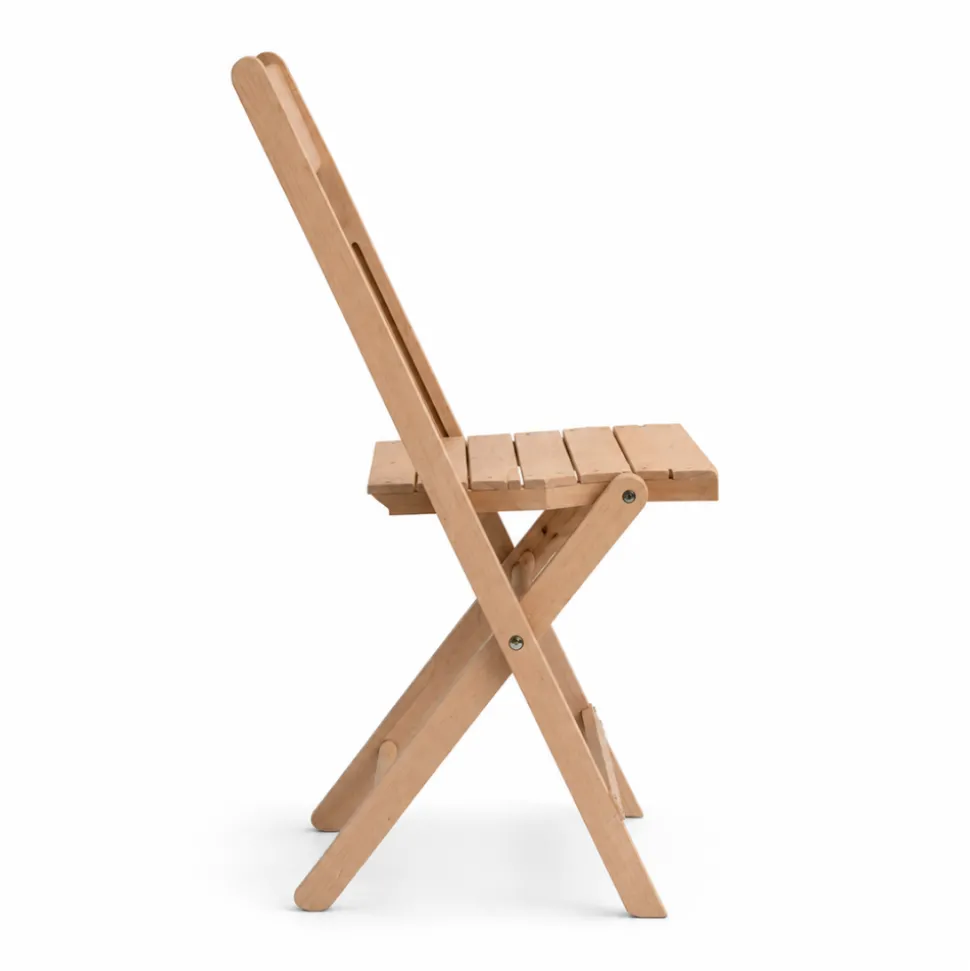 FirmFold™ European Beech Wood Folding Chair - Raw