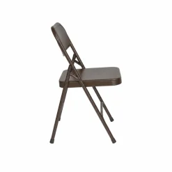 FirmFold™ Premium Triple-Braced Steel Folding Chair - Brown