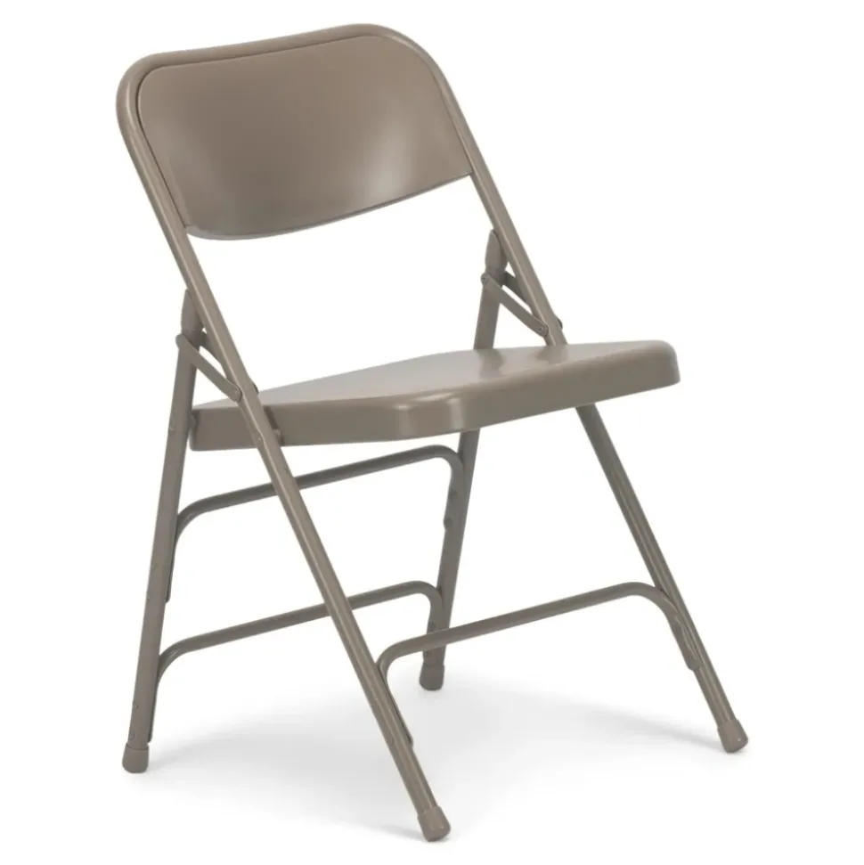 FirmFold™ Premium Triple-Braced Steel Folding Chair - Beige