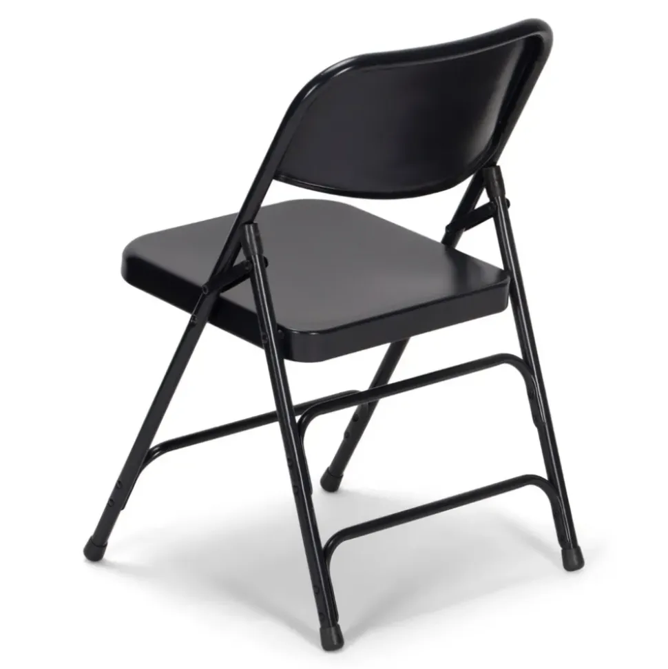 FirmFold™ Premium Triple-Braced Steel Folding Chair - Navy