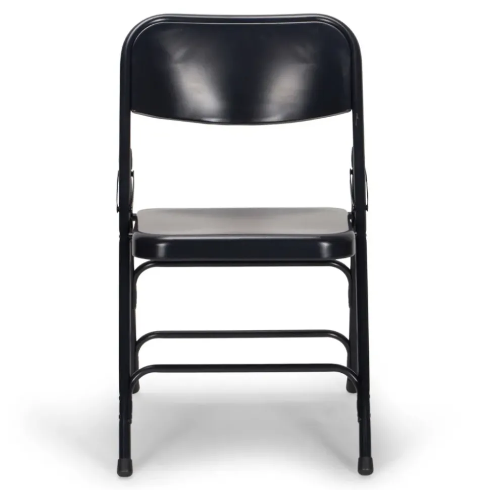 FirmFold™ Premium Triple-Braced Steel Folding Chair - Navy