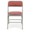 FirmFold™ Premium Triple-Braced Fabric Padded Metal Folding Chair - Cabernet