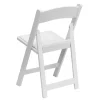 FirmFold™ Resin Folding Chair w/ Vinyl Padded Seat - 1000 lb Capacity - White
