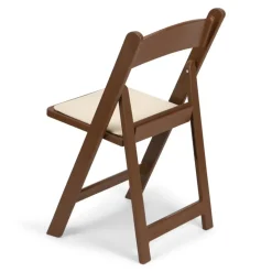 FirmFold™ Resin Folding Chair w/ Vinyl Padded Seat - 1000 lb Capacity - Brown