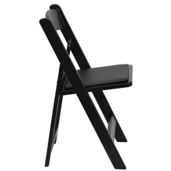 FirmFold™ Resin Folding Chair w/ Vinyl Padded Seat - 1000 lb Capacity - Black