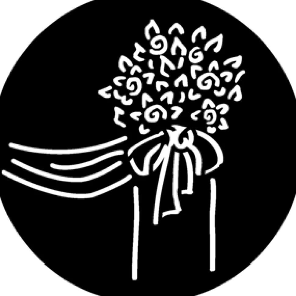 Floral Decoration 1 - Stock Gobo for Gobo Light Projectors - Choose your size!