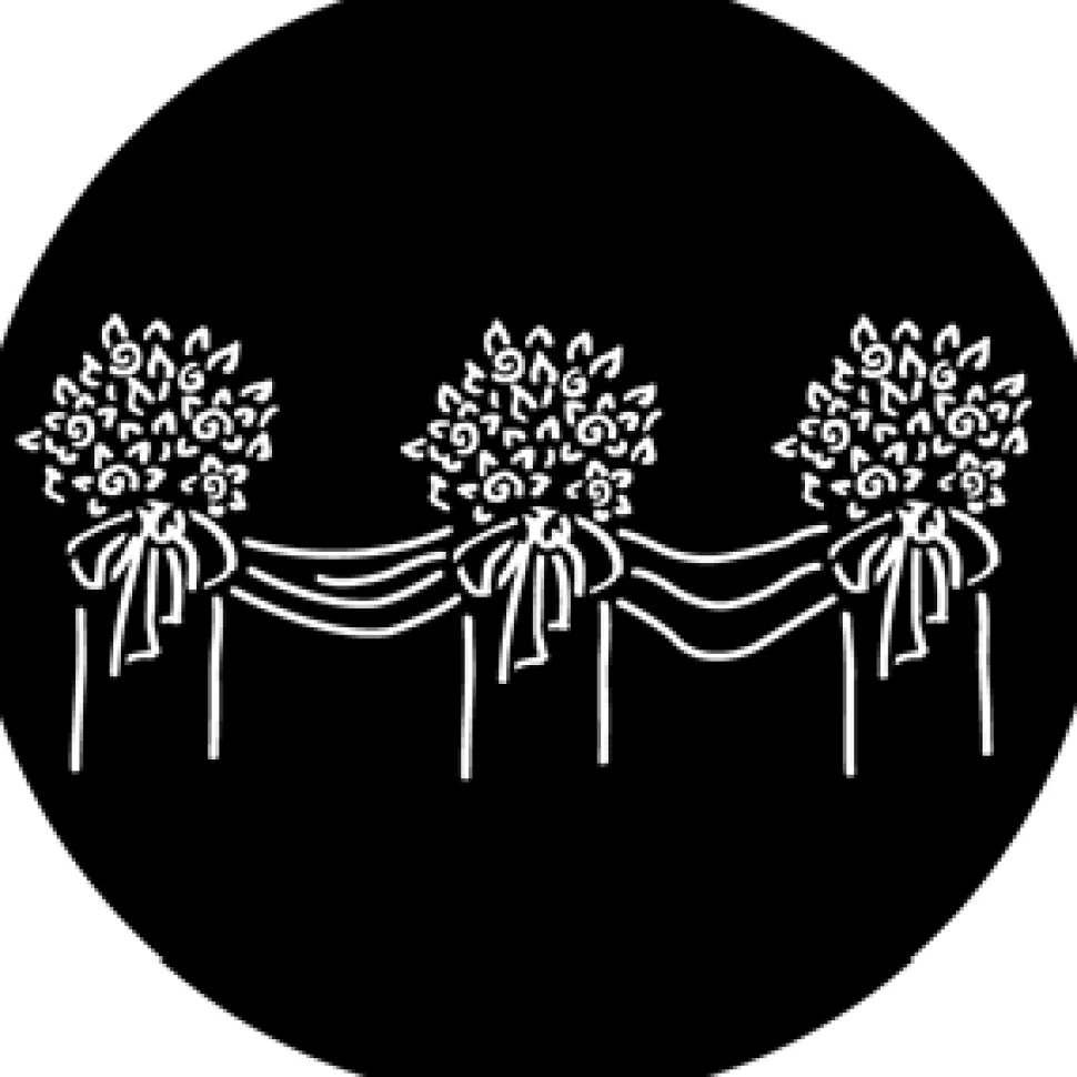 Floral Decoration 3 - Stock Gobo for Gobo Light Projectors - Choose your size!