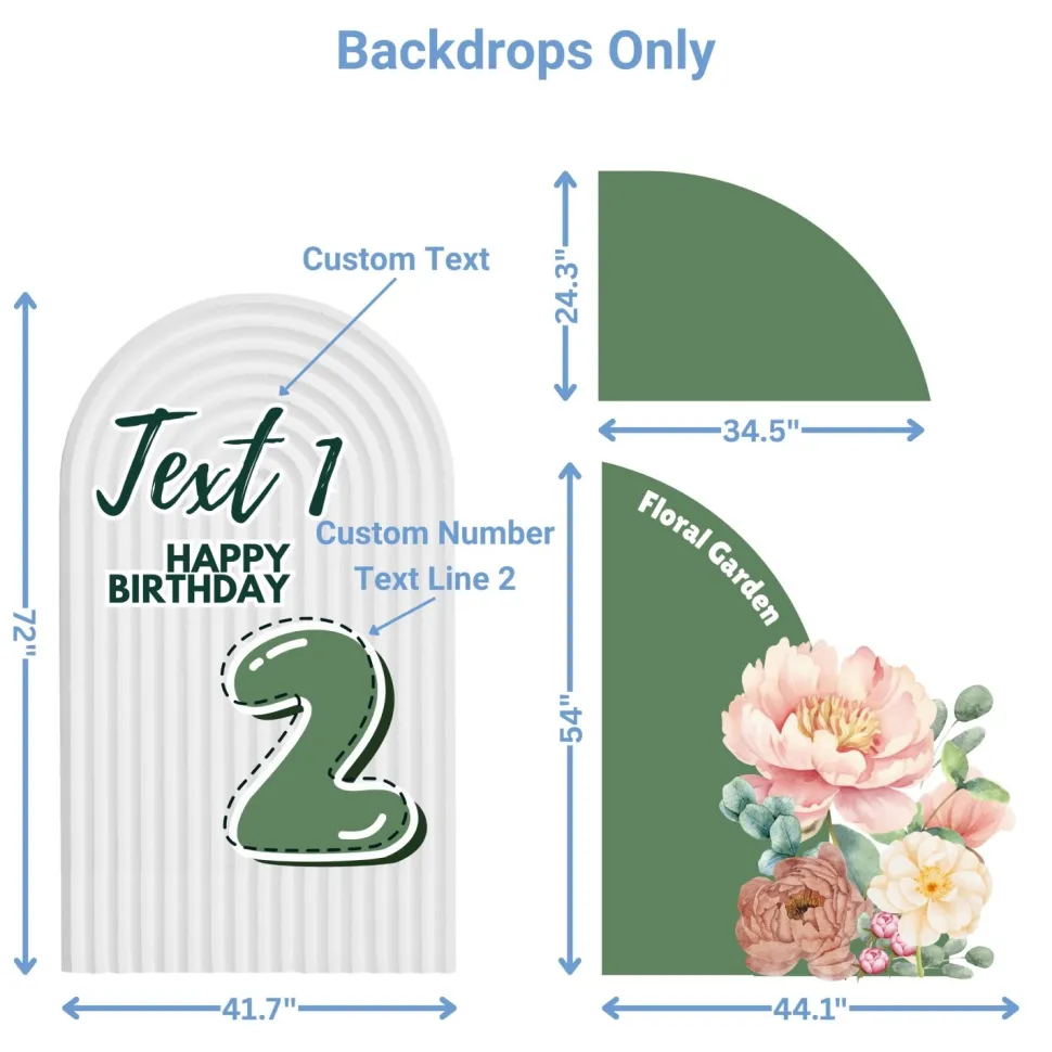 Floral Garden Foam Core Birthday Backdrop Kit by PopScene™