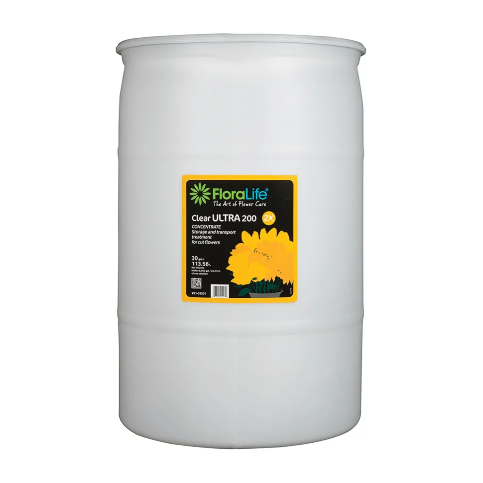 Floralife Clear Ultra 200 storage & transport concentrate, 30 gal - 1 Piece