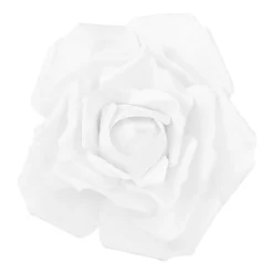 16" Foam Rose for Wall Decor, Backdrops and More - White
