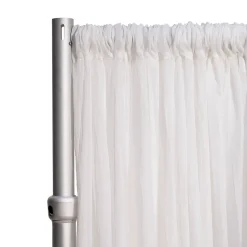 *FR* Crushed Sheer Voile Curtain Panel by Eastern Mills w/ 4