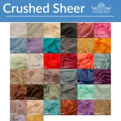 *FR* Crushed Sheer Voile Curtain Panel by Eastern Mills w/ 4" Pockets - 10ft Wide - Seafoam Green